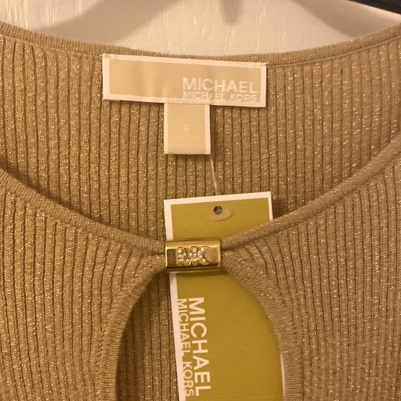 Gold shimmer sweater, Michael Kors NWT - Picture 9 of 15